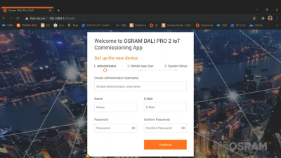 DALI PRO 2 IoT – Initial Registration DALI PRO 2 IoT (System setup)